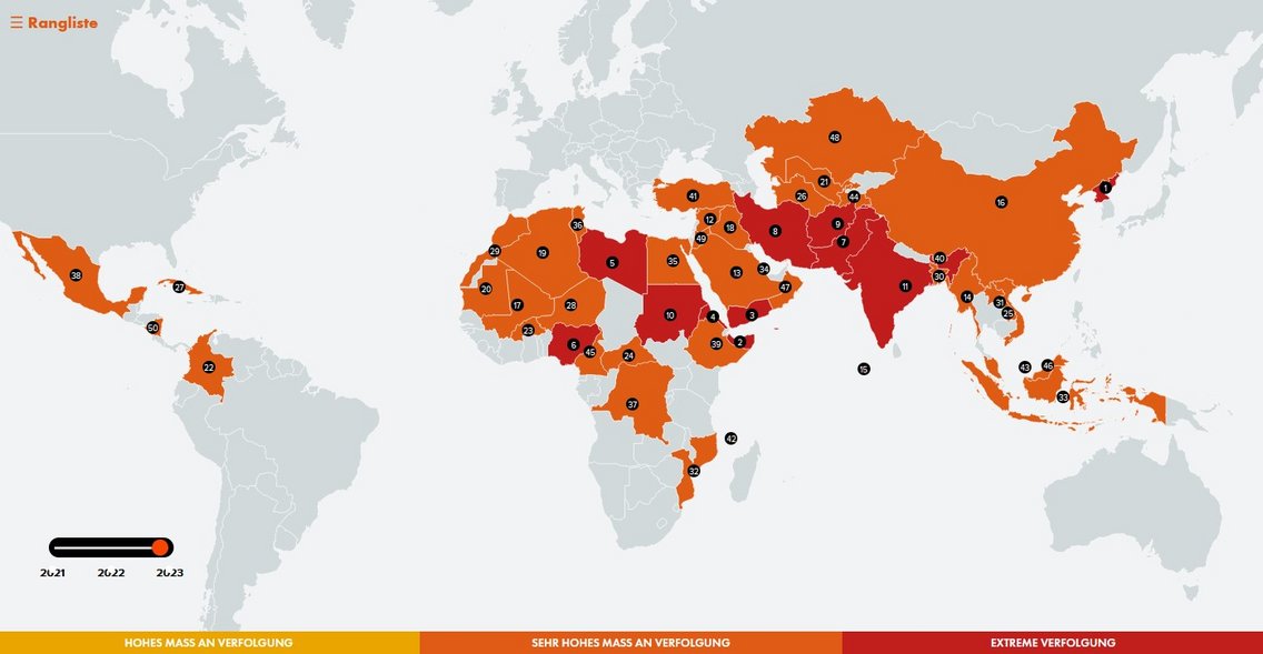 Karte Weltverfogungsindex